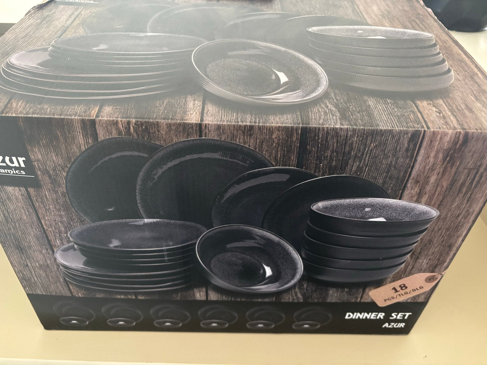 Splinternieuw 18-delig servies - Azur Dinner Set, Ophalen, Nieuw, Overige merken, Compleet servies