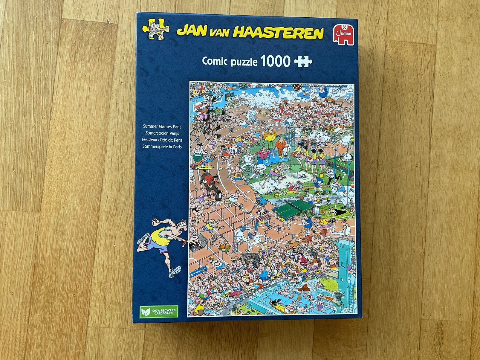 Jan van Haasteren Zomerspelen Parijs 1000 stukjes, Ophalen of Verzenden, 500 t/m 1500 stukjes, Zo goed als nieuw, Legpuzzel