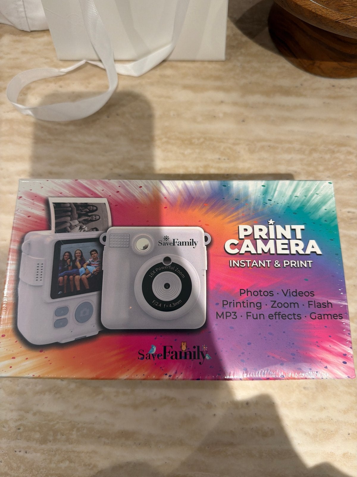 SaveFamily Print Camera Instant & Print - Nieuw, Ingebouwde flitser, Nieuw, Instant camera, Ophalen of Verzenden
