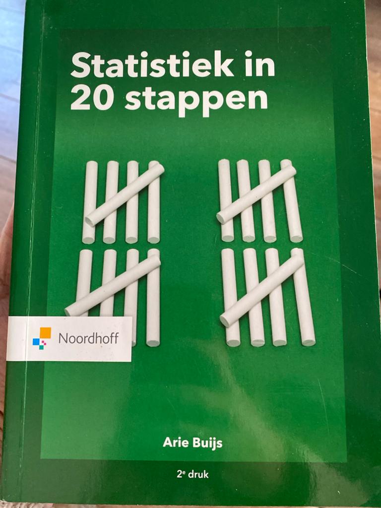 Statistiek in 20 stappen - Arie Buijs - 2e druk, Boeken, Studieboeken en Cursussen, Ophalen of Verzenden, Gamma, Zo goed als nieuw