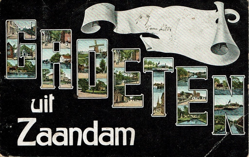 Groeten uit Zaandam, Ophalen of Verzenden, Voor 1920, Gelopen, Noord-Holland