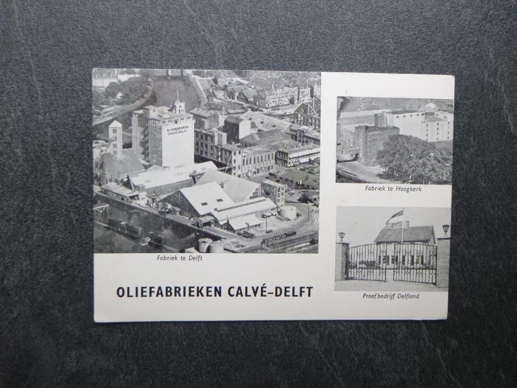 Delft, oliefabrieken Calve-Delft/luchtfoto, Verzenden, 1980 tot heden, Gelopen, Zuid-Holland