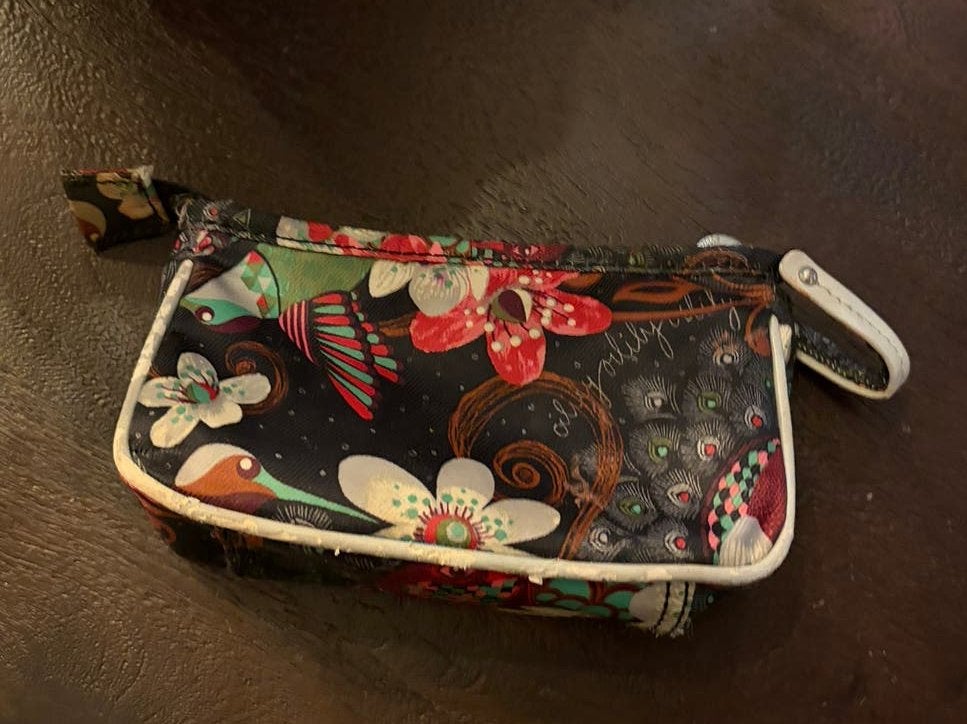 Oilily etui/portemonnee met vogel- en bloemenprint, Ophalen of Verzenden, Gebruikt, Overige kleuren, Oilily