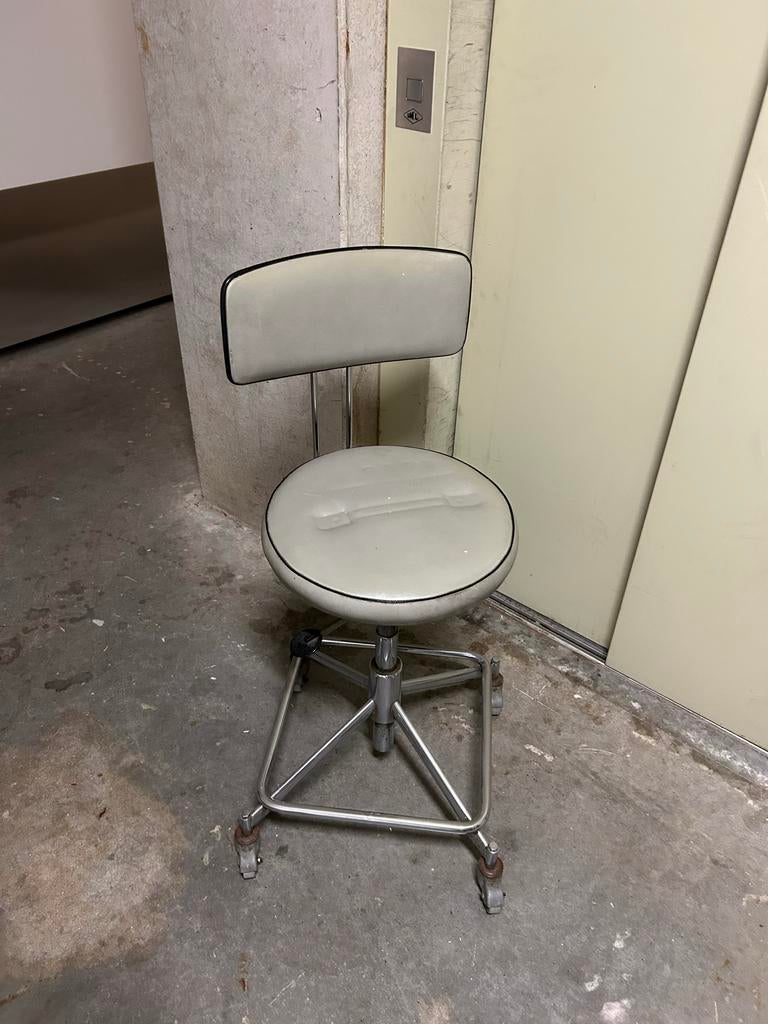 Vintage Bureaustoel / Medische Stoel op Wielen, Ophalen