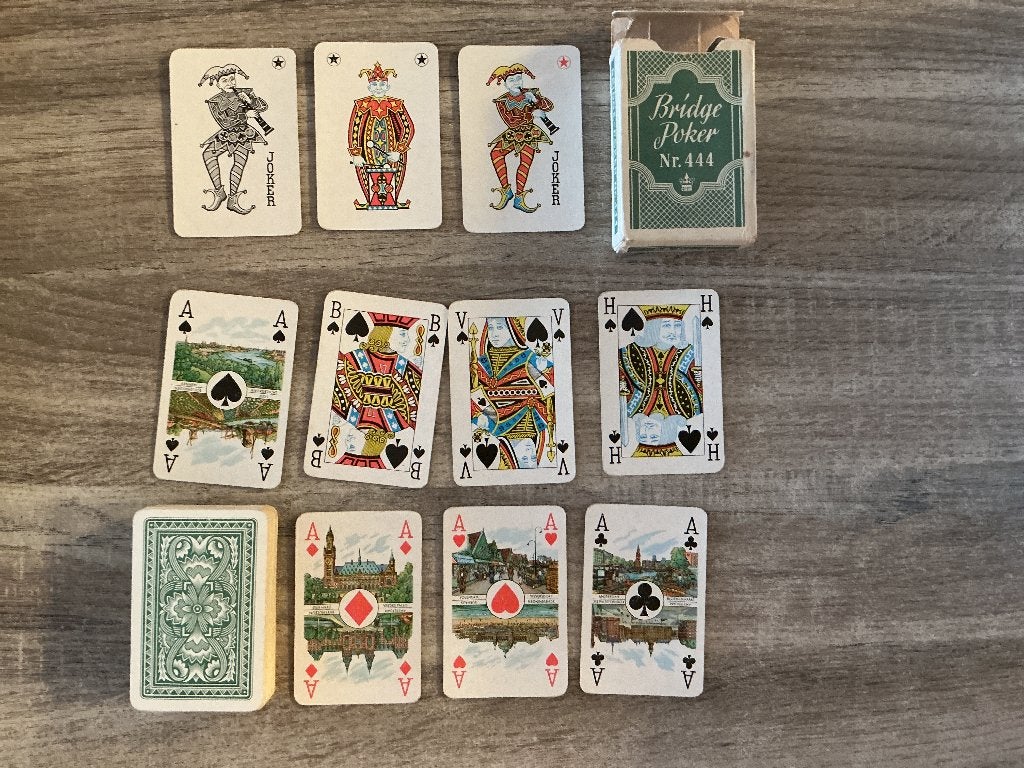 Speelkaarten Bridge-poker nr 444, Ophalen of Verzenden, Gebruikt, Speelkaart(en)