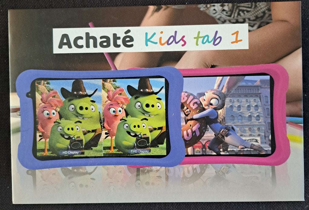 Achaté Kindertablet - 8 inch - Android 10 - Blauw, Computers en Software, Android Tablets, Ophalen, 32 GB, Achaté, 8 inch
