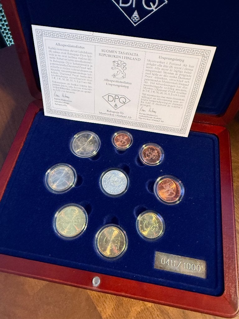 Finland - 2003 proofset - Met diamant!, Ophalen of Verzenden, Finland, 5 euro, Setje