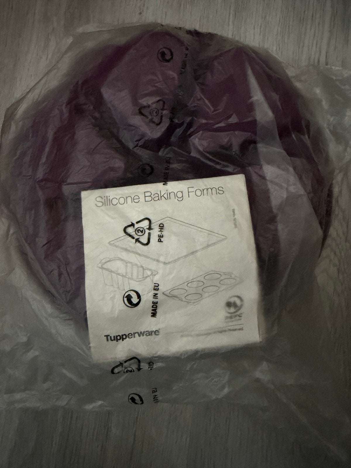 Tupperware Siliconen Bakvorm hartjes, Paars, Overige typen, Nieuw, Ophalen of Verzenden