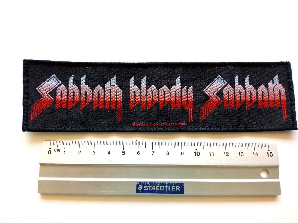 BLACK SABBATH ZEER MOOIE 2013 STRIP PATCH 48 5x20 CM OZZY, Verzenden, Nieuw, Kleding