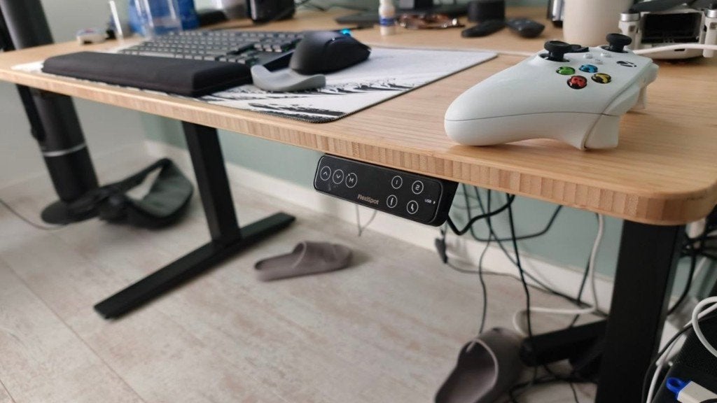 Flexispot Voordelige Bureaublad Bamboe 140x80, Gebruikt, Hout, Ophalen of Verzenden, Computerbureau