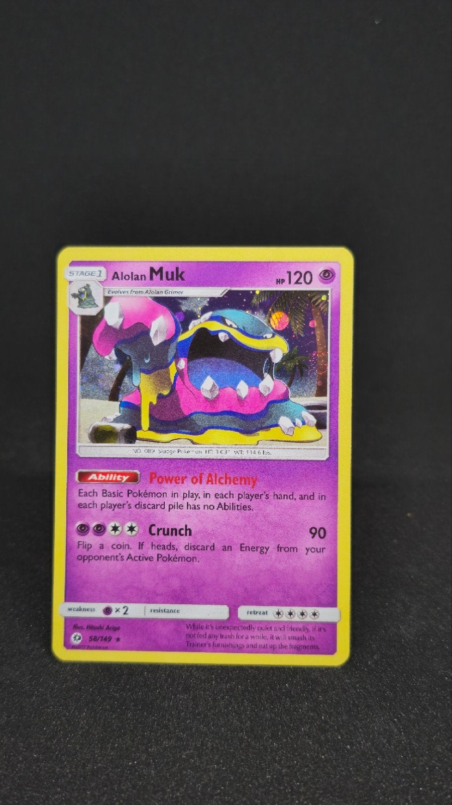 alolan Muk 58/149 holo, Ophalen of Verzenden, Zo goed als nieuw
