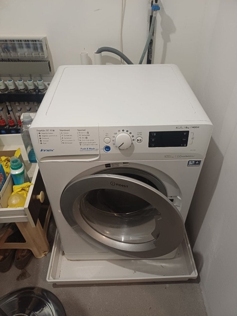 Gebruikte Wasmachine Indesit BWE 81484X WSSS NL, Ophalen, 1200 tot 1600 toeren, Gebruikt, 85 tot 90 cm