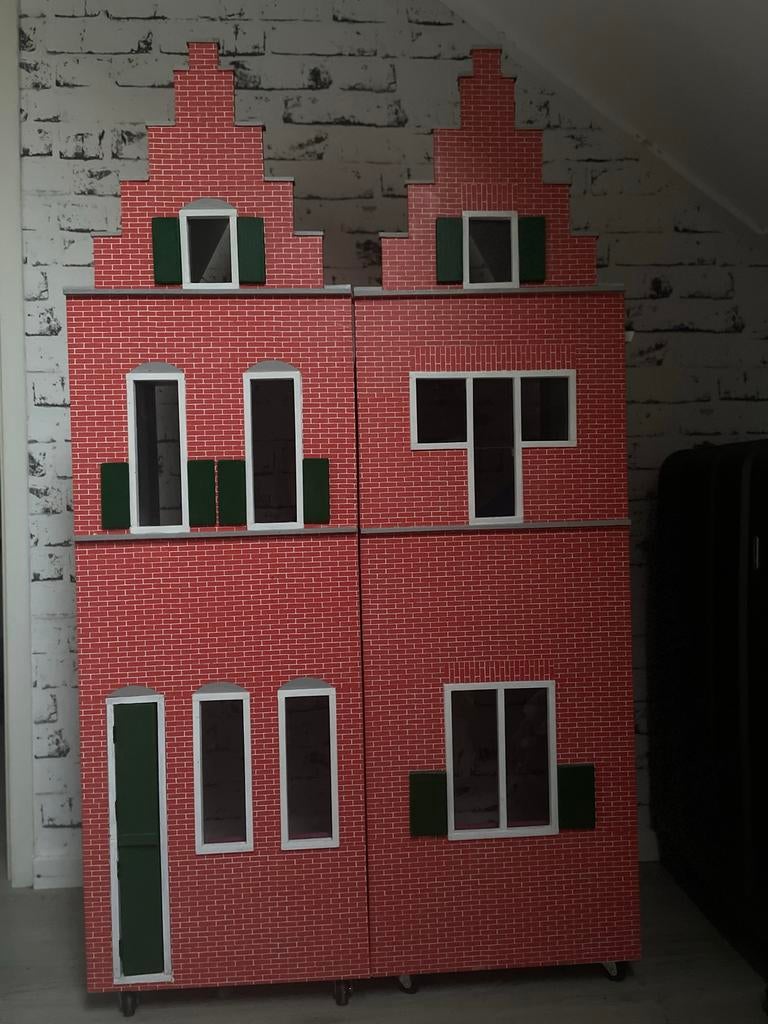 Groot Poppenhuis Grachtenpand - Handgemaakt, Ophalen, Gebruikt, Poppenhuis