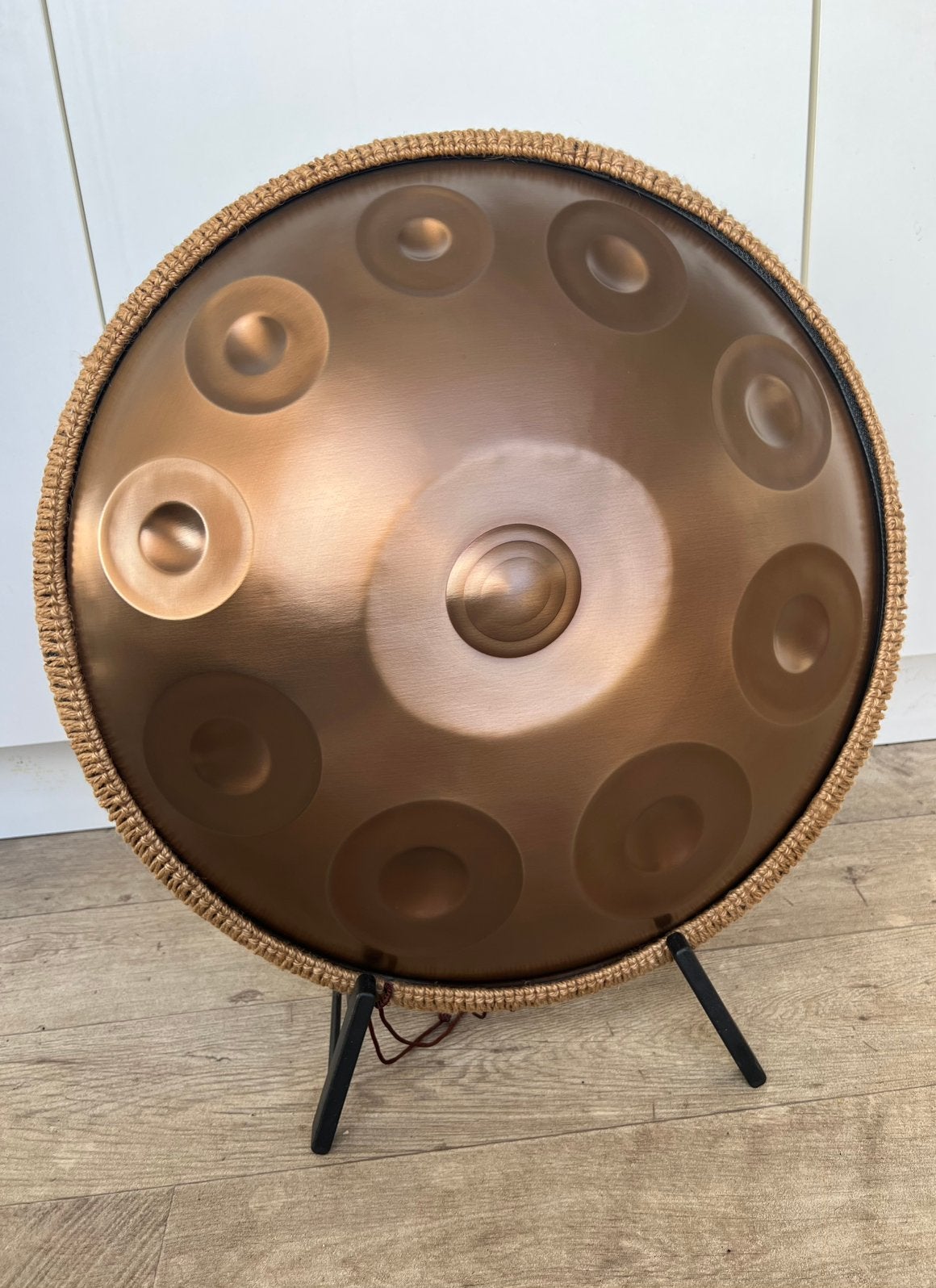 Gouden handpan met tien noten D kurd zo goed als nieuw, Verzenden, Zo goed als nieuw, Melodische percussie