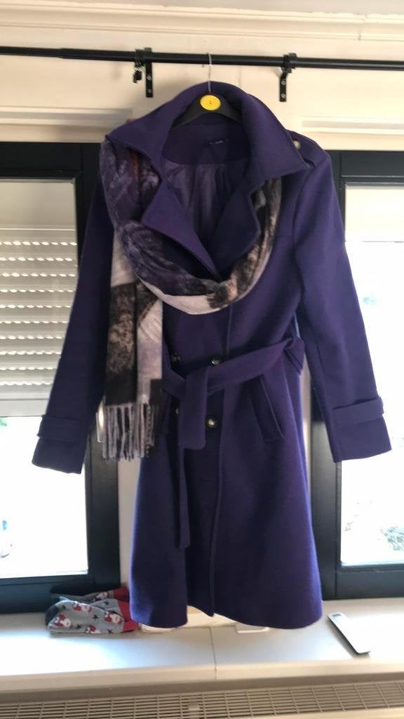 Paarse jas maat XL, Kleding | Dames, Jassen | Winter, Ophalen of Verzenden, Gedragen, Maat 46/48 (XL) of groter, Paars