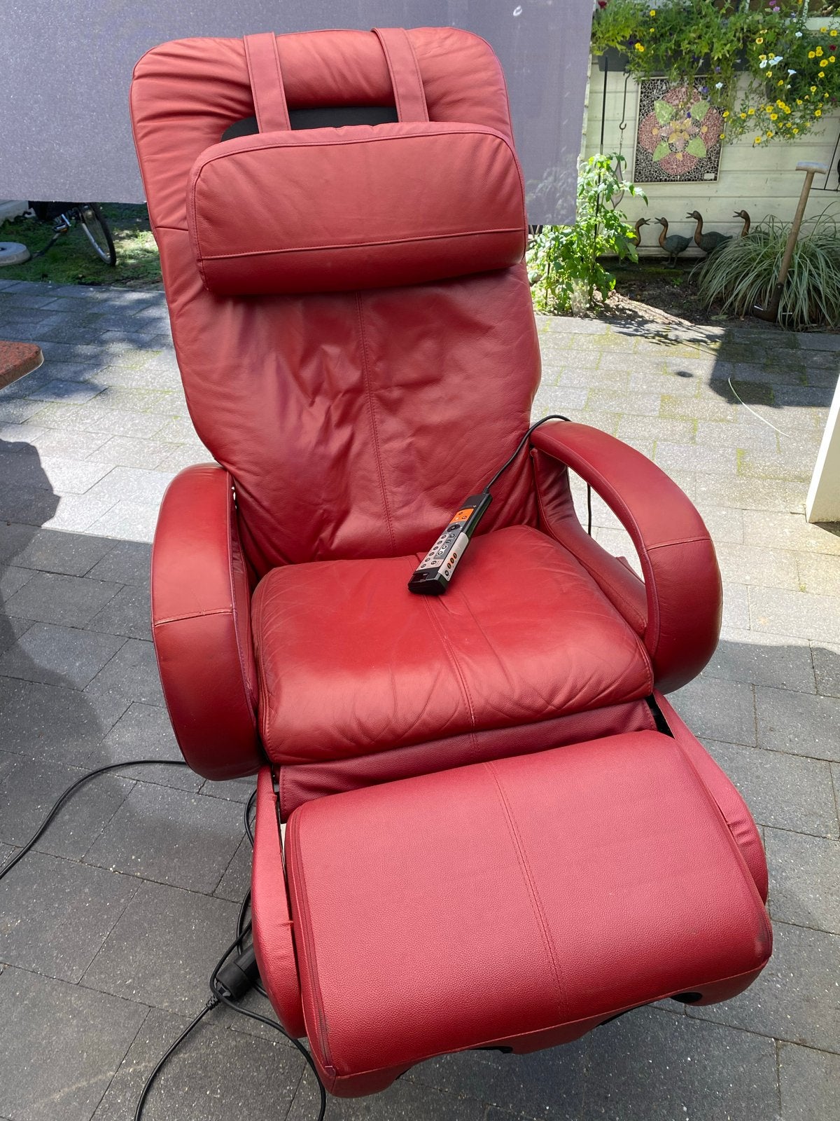 Human Touch HT-620 Massagestoel Dallas Rood Leer, Ophalen, Gebruikt, Leer, Eén