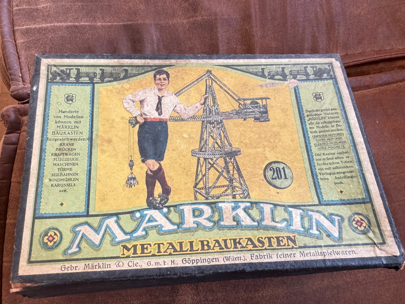 Märklin Metallbaukasten 201 - Met Werkende Motor + Sleutel, Ophalen of Verzenden