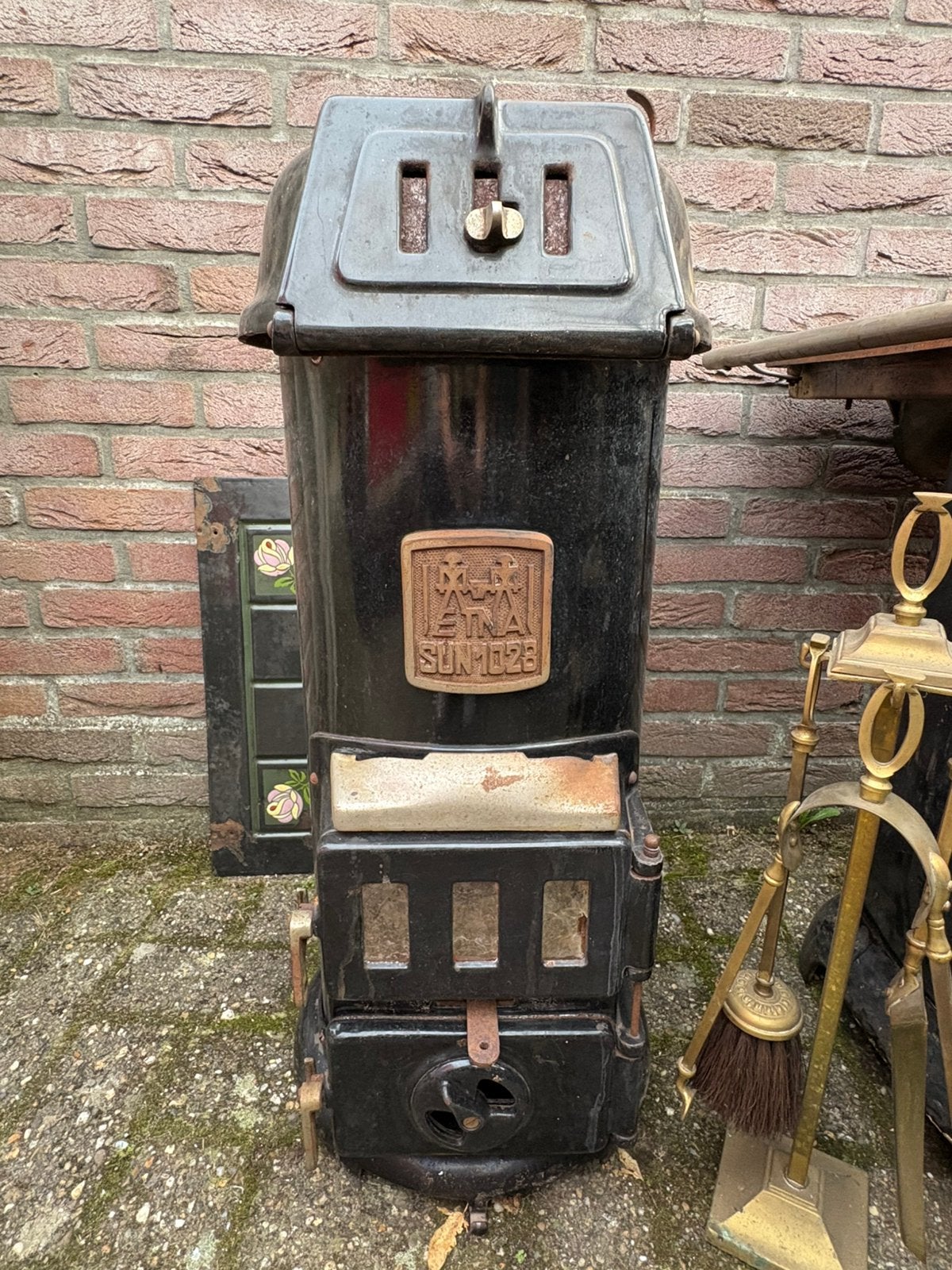 Oude potkachel van Etna, Ophalen, Gebruikt, Houtkachel, Vrijstaand