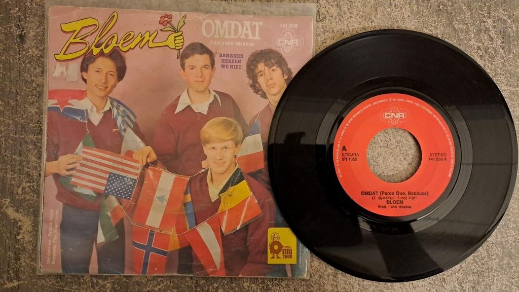 Bloem  - omdat, Gebruikt, 7 inch, Single, Nederlandstalig
