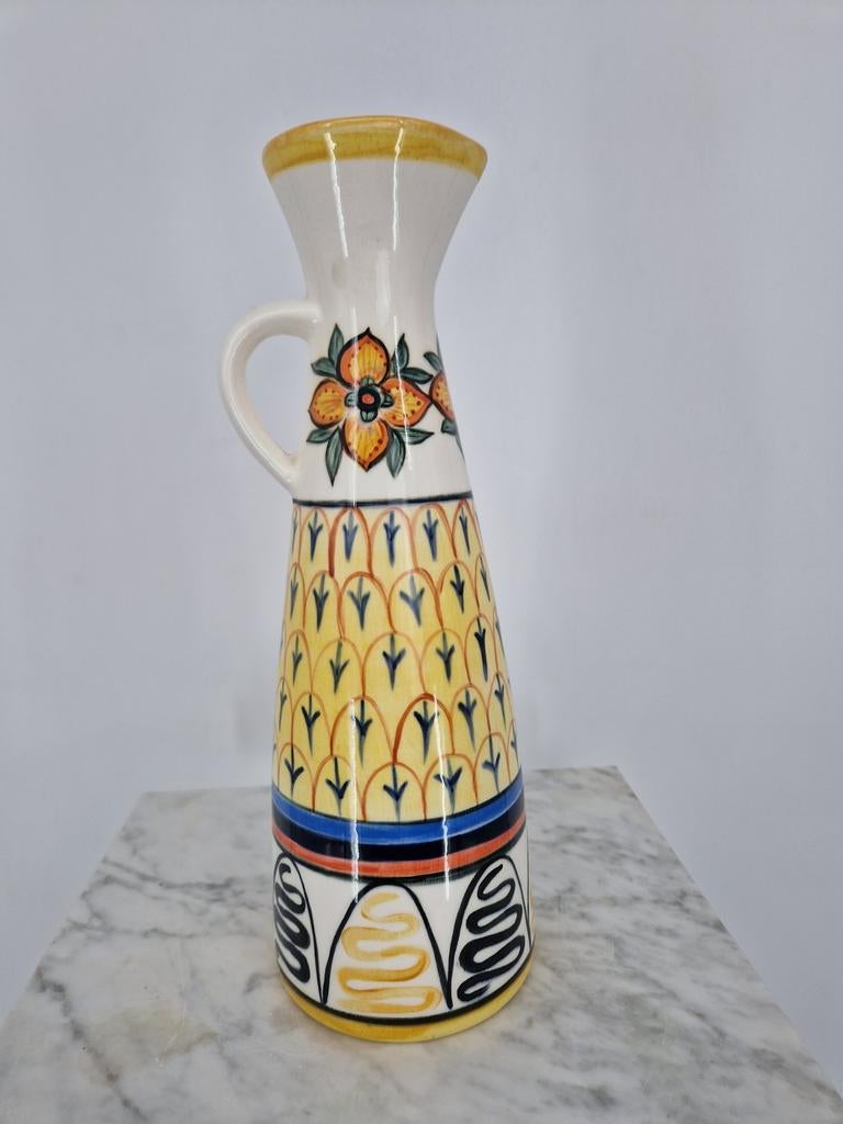Handbeschilderde Keramieken Vaas | Studio Keramiek | Vintage