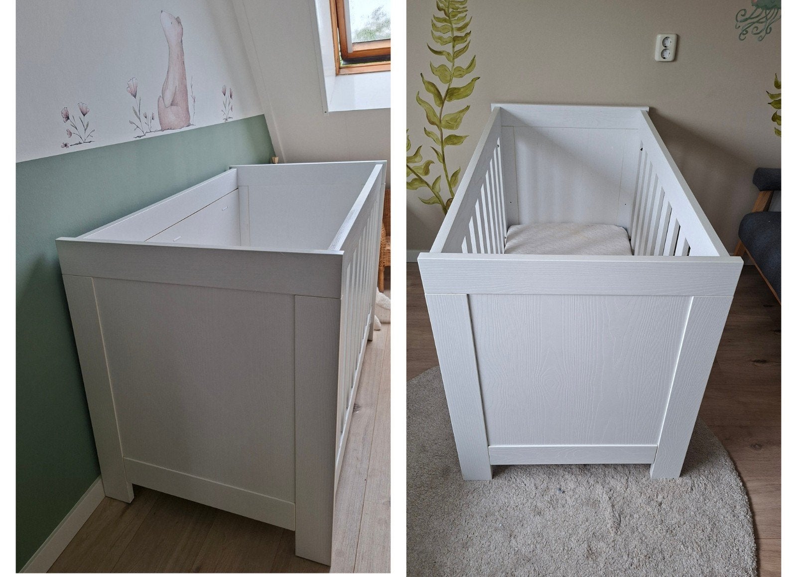 Tweeling 2 x Ledikant Interbaby, Ophalen, Zo goed als nieuw, Box, Bedje of Wieg
