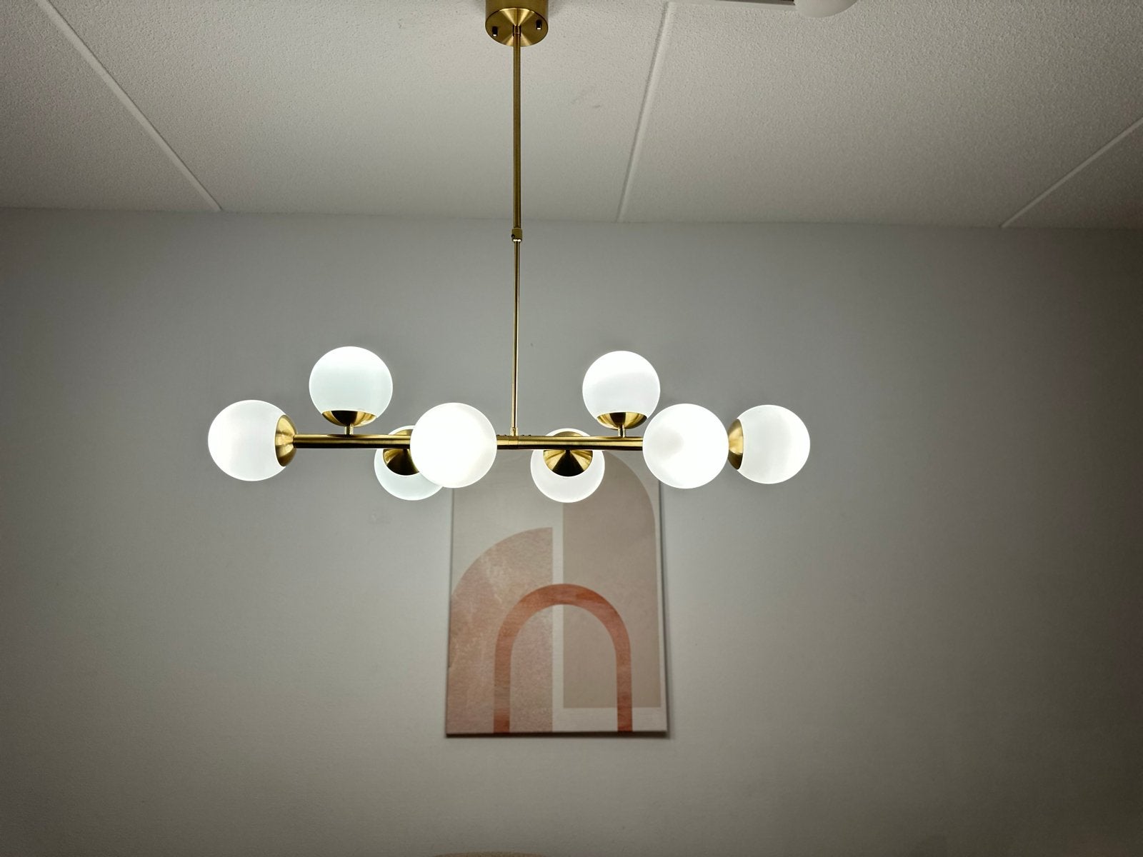 Set van Staande en Plafondlamp - Modern Design, Ophalen, Zo goed als nieuw, Metaal, 150 tot 200 cm