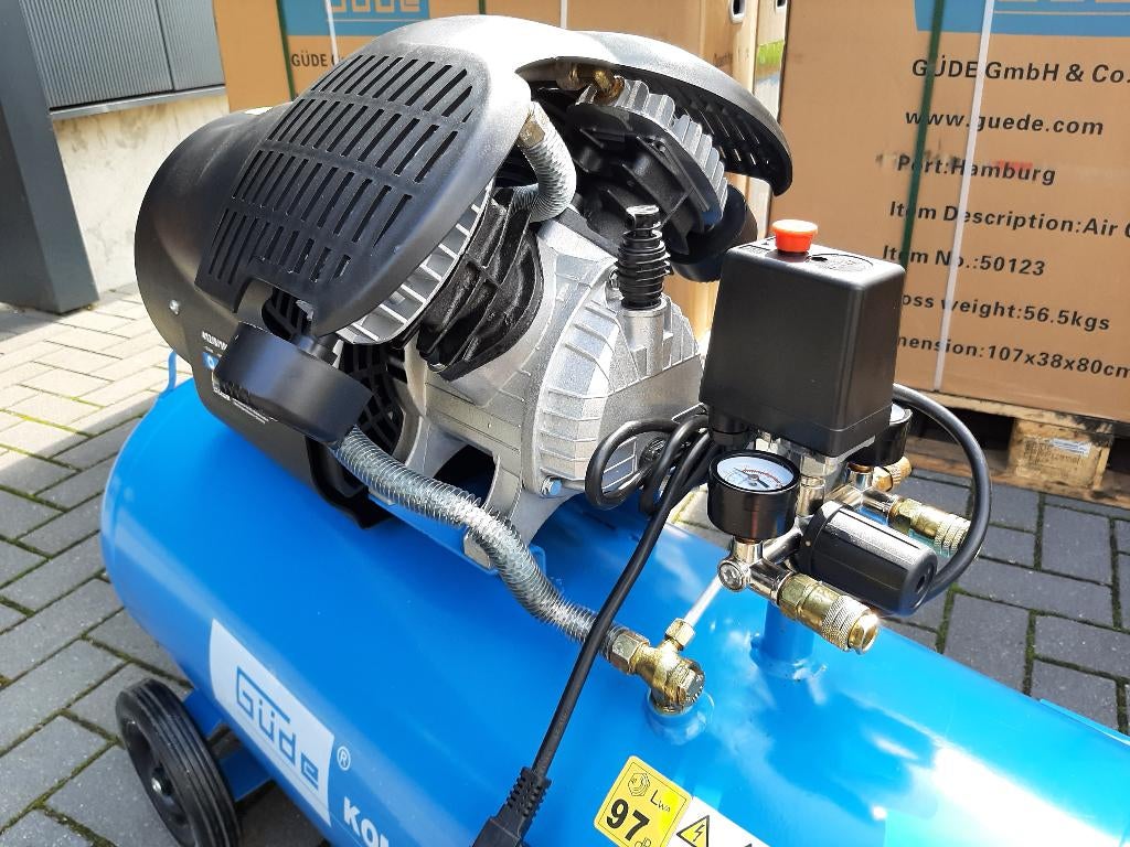 Gude 412/8/100 2 cilinder compressor 100 liter ketel!!, Ophalen, Nieuw, Gereedschap of Toebehoren, Gude