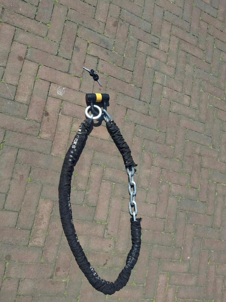kettingslot scooterslot bootslot met sleutels, Ophalen of Verzenden, Gebruikt