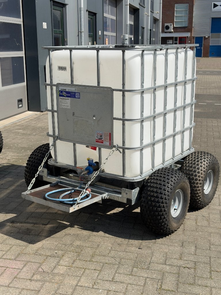 IBC trailer dolly NIEUWSTAAT dubbele as Incl 3 IBC's, Ophalen, Zo goed als nieuw