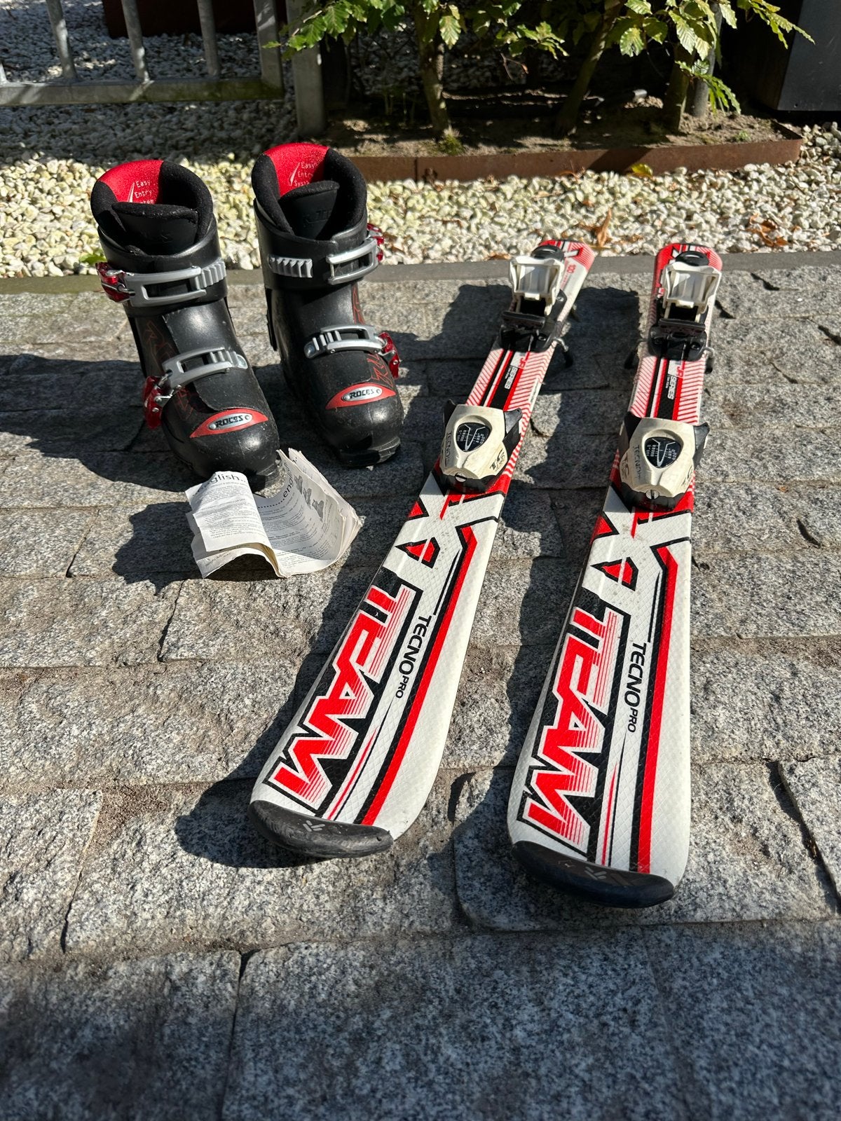 Tecno Pro Team ski's met skischoenen - ideaal voor beginners, Sport en Fitness, Gebruikt, 100 tot 140 cm, Skiën, Ski's