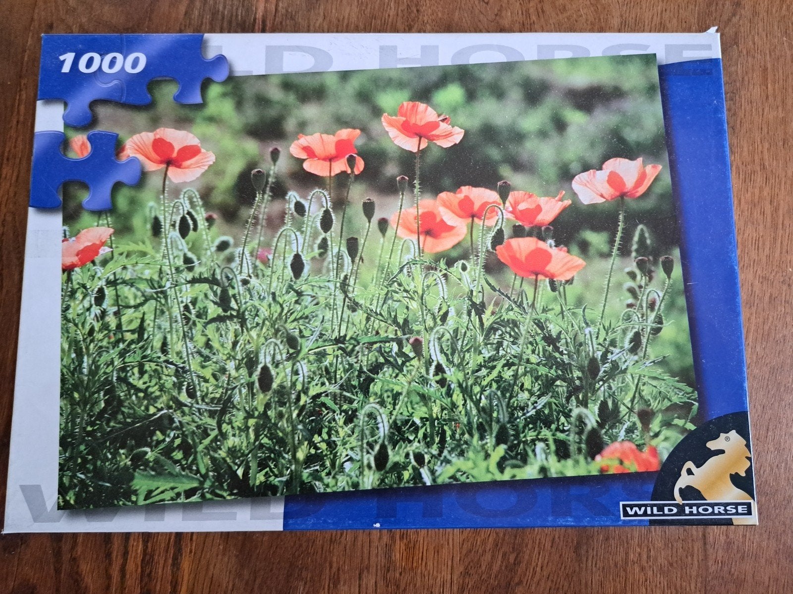 Legpuzzel Klaprozen 1000 stukjes - Wild Horse, Hobby en Vrije tijd, Ophalen of Verzenden, 500 t/m 1500 stukjes, Zo goed als nieuw