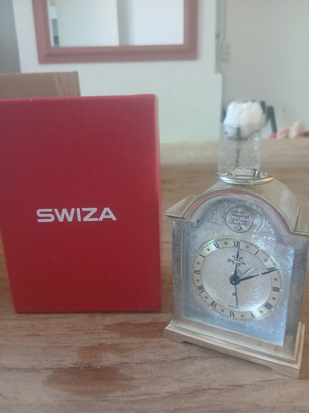 Swiza Zwitserse Tafelklok - Vintage Design, Ophalen of Verzenden