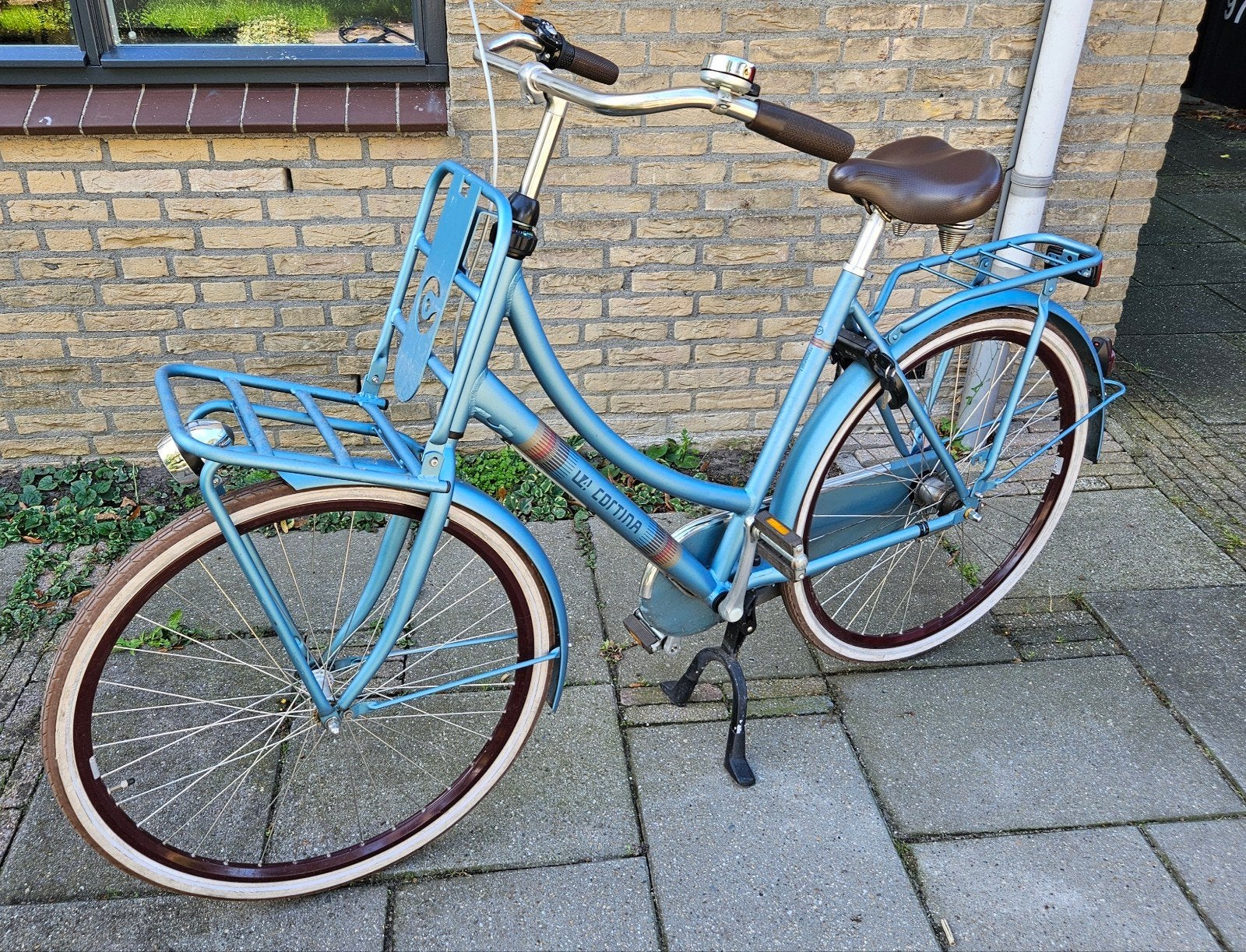 Cortina U4 Blauw Damesfiets 28inch, Fietsen en Brommers, Terugtraprem, Gebruikt, Versnellingen, 56 cm of meer