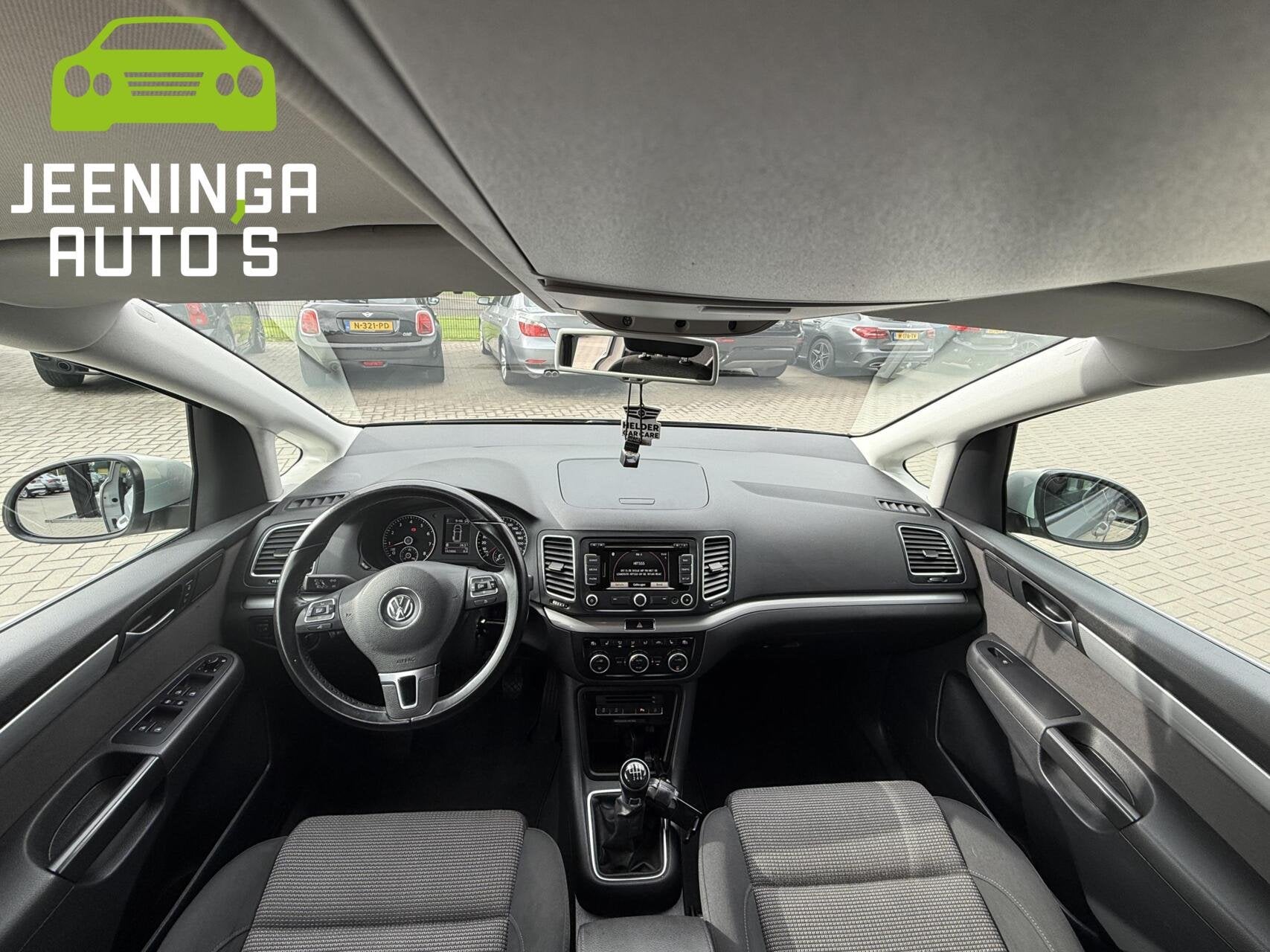 Volkswagen Sharan 1.4 TSI Highline 7p. |PDC|Navi|Elektrische, Auto's, Voorwielaandrijving, Euro 5, Stof, Zwart