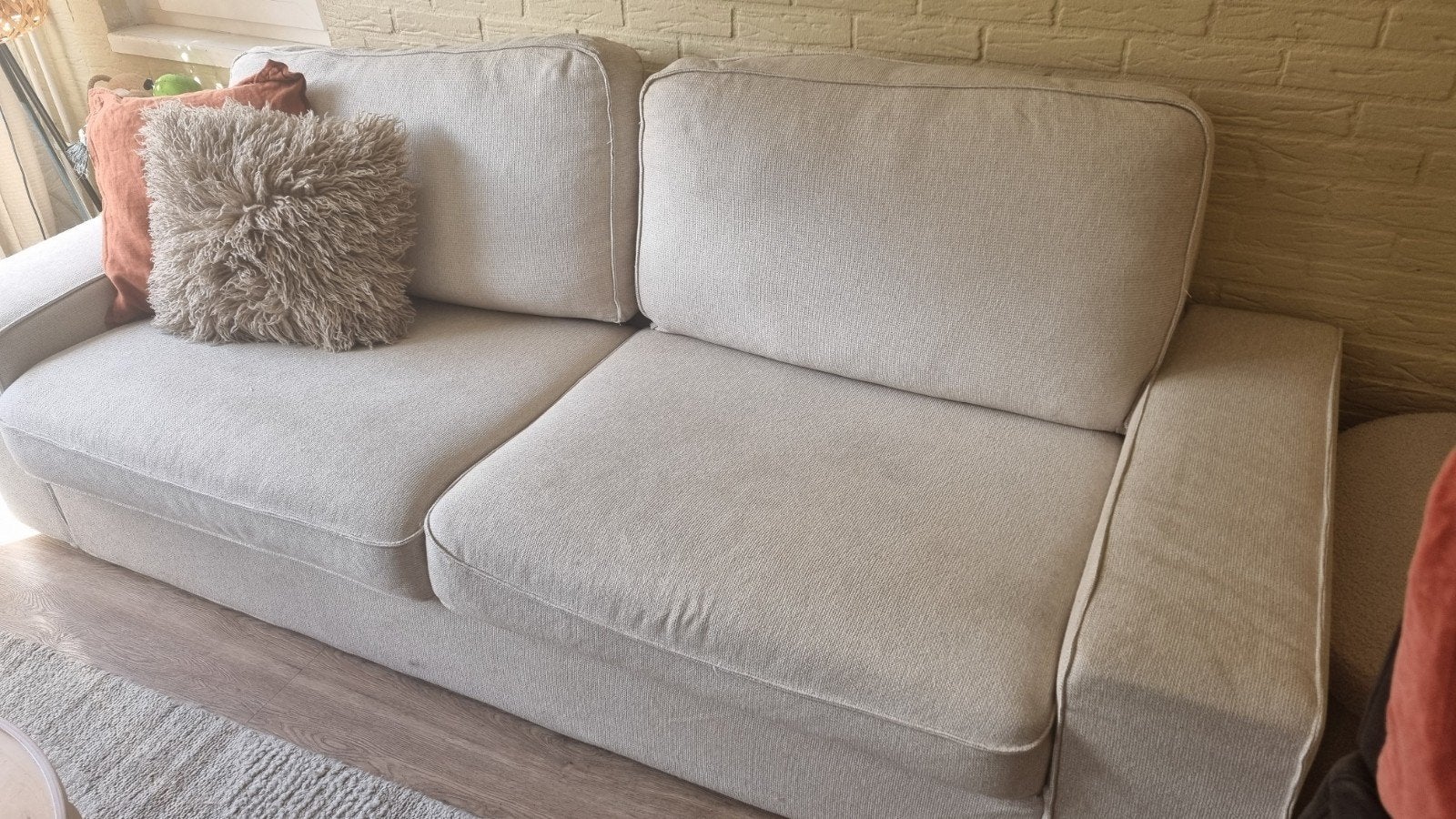Kivik Comfortabele 3-zitsbank - Crèmekleurig, Modern, Comfortabel, Gebruikt, 150 tot 200 cm, Tweepersoons