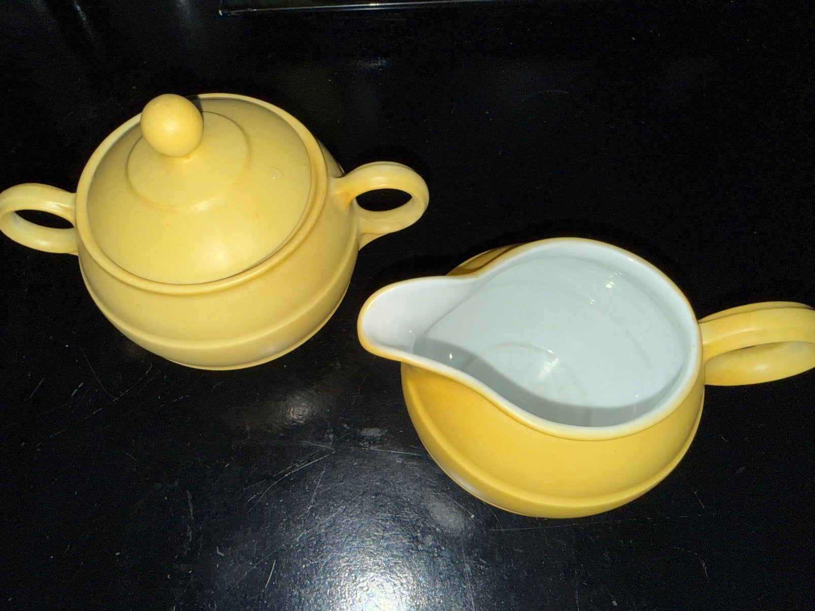 Mosa melk& suikerstel geel vinted, Ophalen of Verzenden