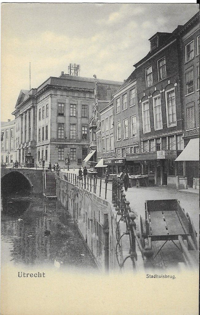 Utrecht, Stadhuisbrug, handkar, gracht, Verzenden, Voor 1920, Ongelopen, Utrecht