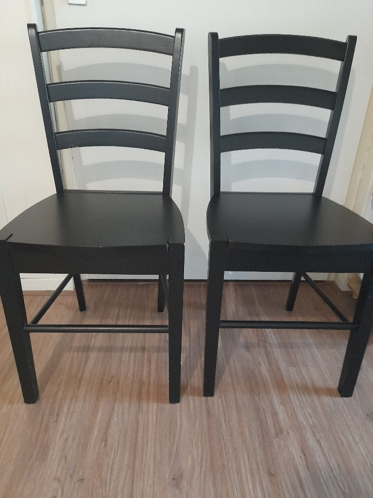 Stoelen, Ophalen, Gebruikt, Zwart, Twee