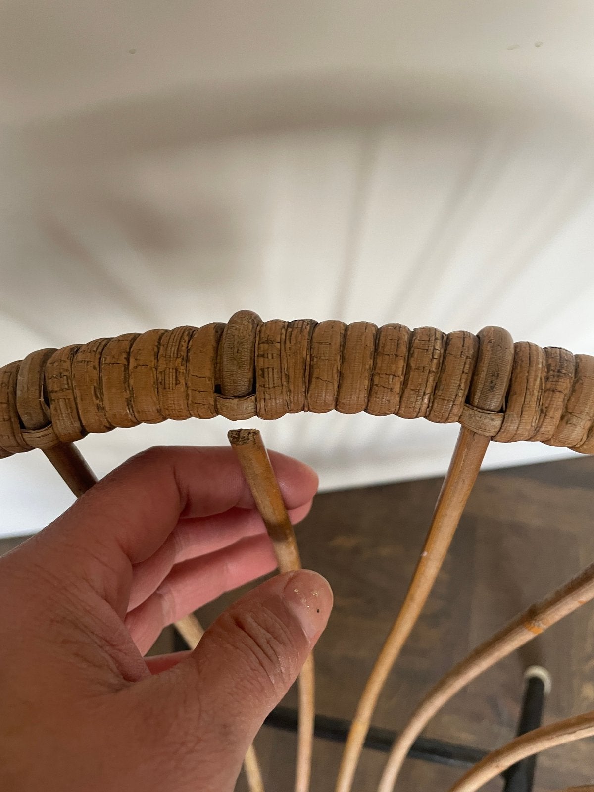 Rotan vintage kinderstoeltje, Ophalen, Gebruikt, Stoel(en)