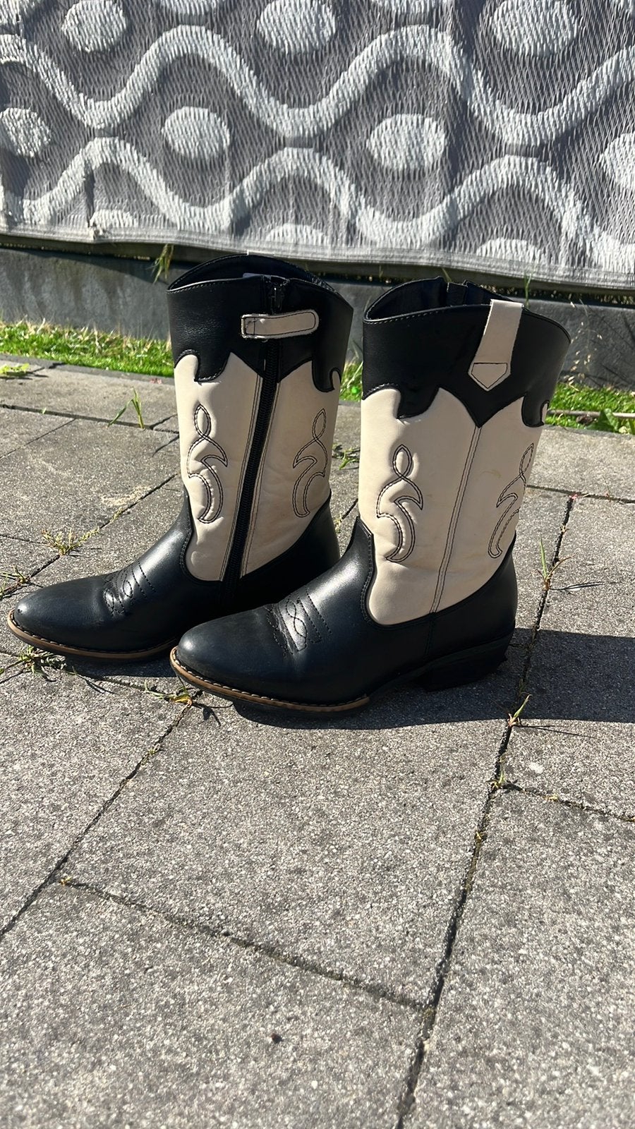 Cowboy boots, Ophalen, Hoge laarzen, Zwart, Zo goed als nieuw