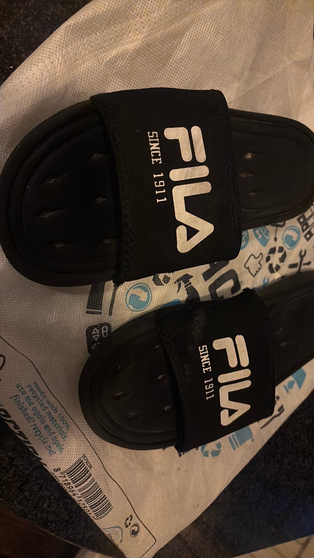 slippers Fila heren zwart maat 43, Ophalen of Verzenden, Overige maten, Zwart
