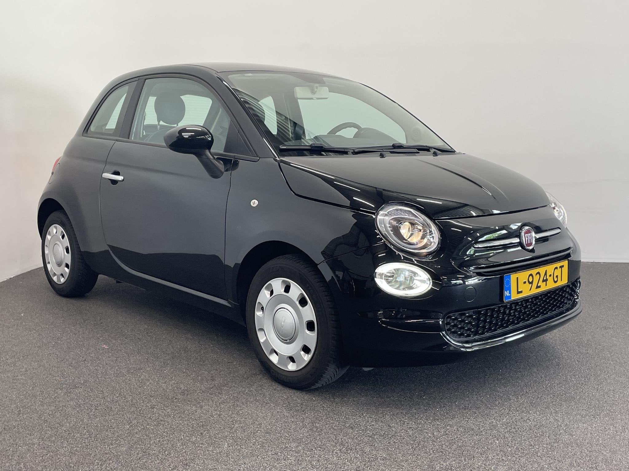 Fiat 500 1.2 Pop Automaat! Airco Radio CD, Auto's, Stof, Gebruikt, 4 cilinders, Zwart