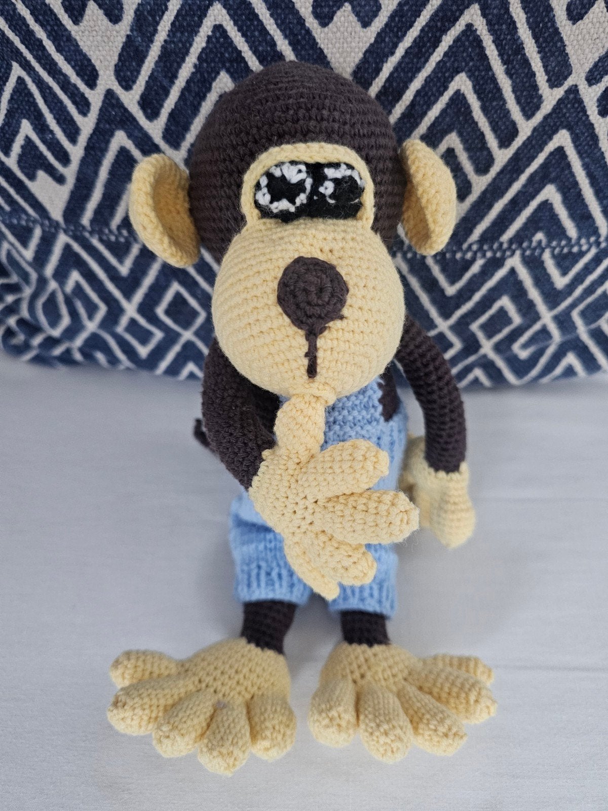 Bruno the Monkey gehaakte knuffel - Nieuw! Handgemaakt, Kinderen en Baby's, Speelgoed | Knuffels en Pluche, Ophalen, Nieuw