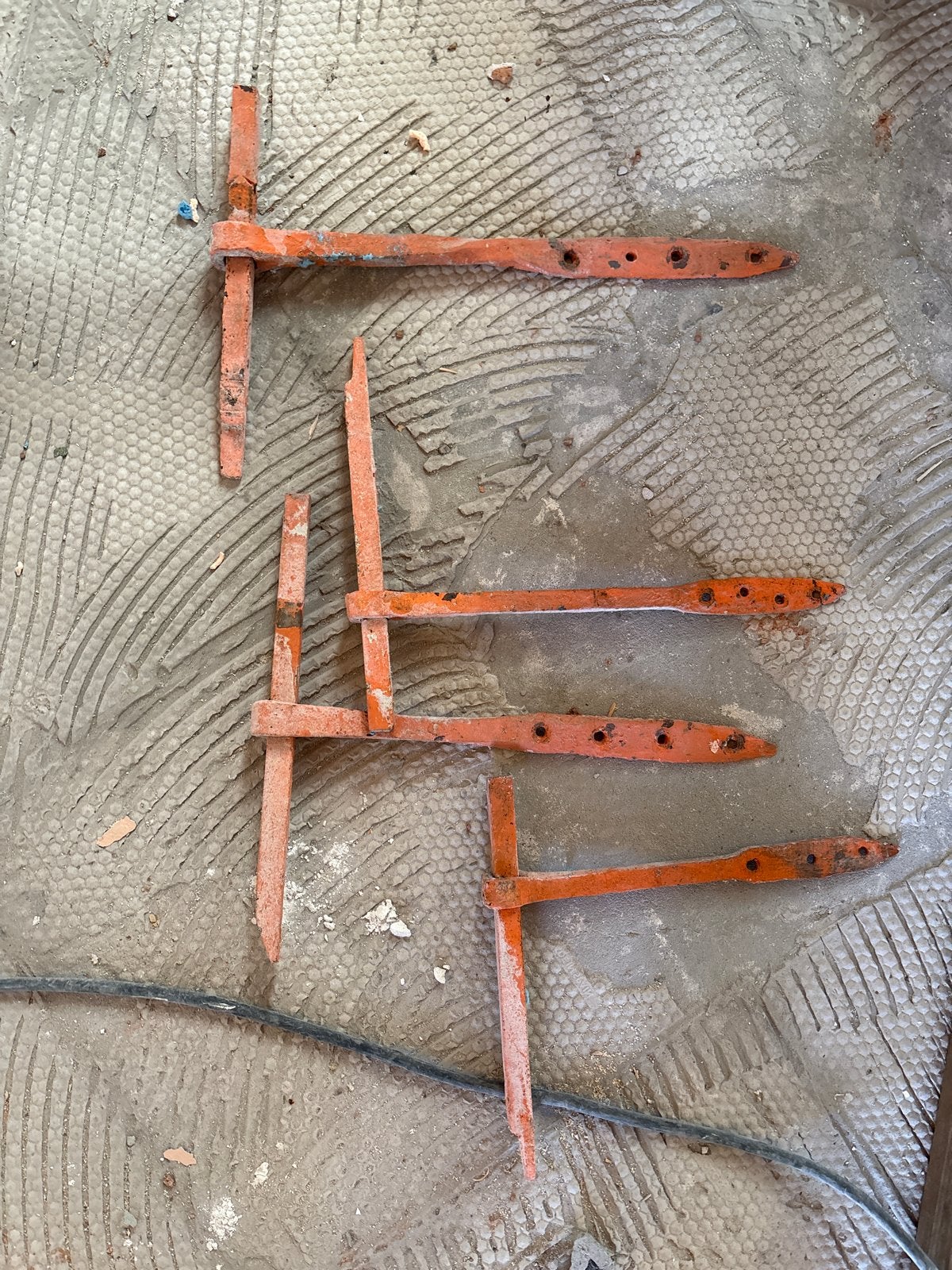 Gesmede ijzeren balkankers - Set van 4, Ophalen of Verzenden, Gebruikt, 250 mm of meer, Overige typen