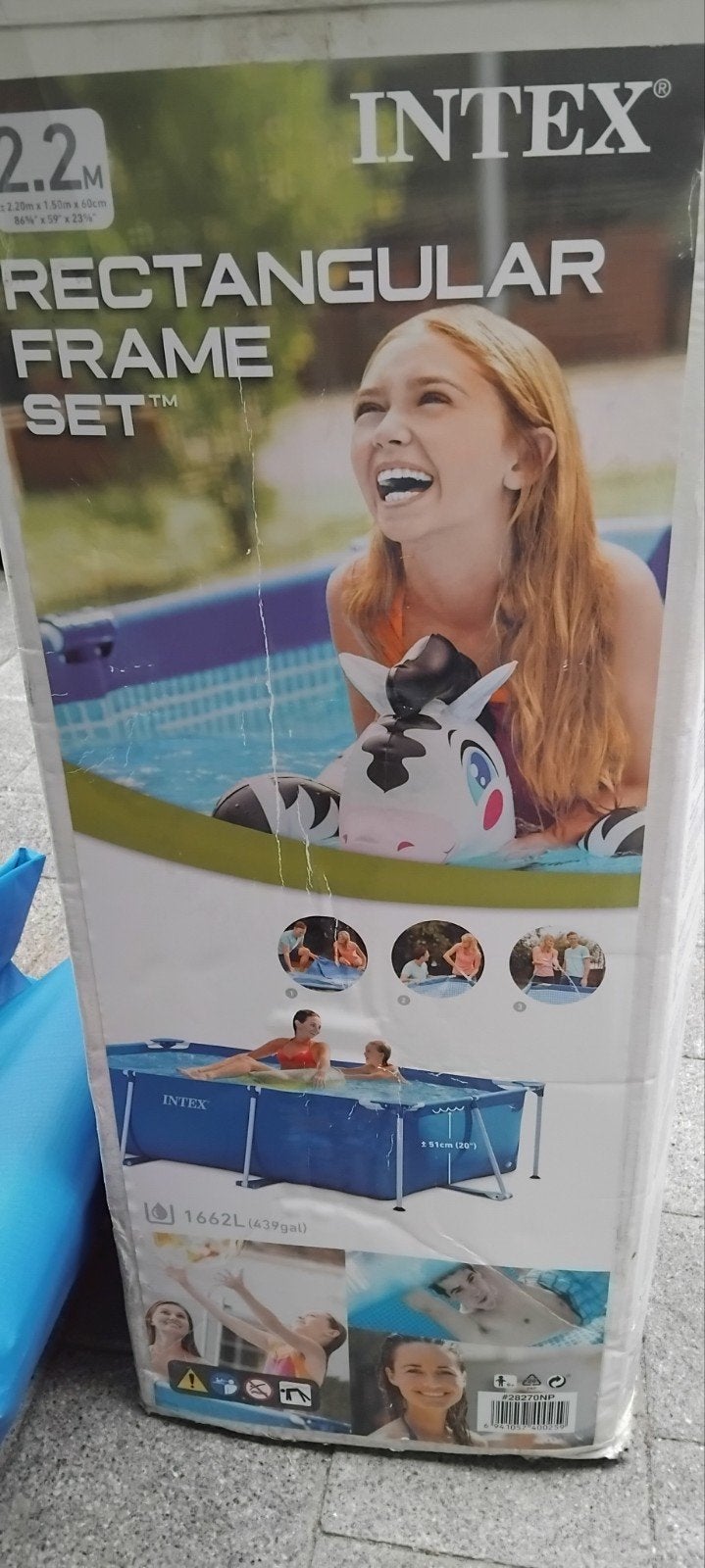 Intex Rectangular Frame Set Zwembad met toebehoren en pomp -, Ophalen