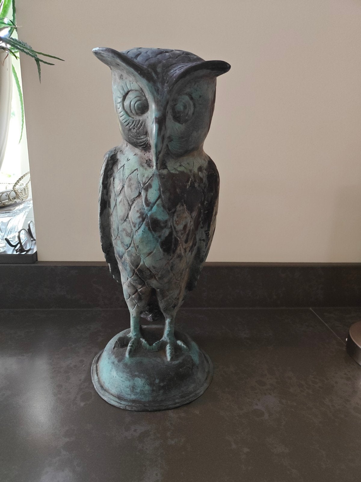 Koperen Uil - Mooi Vergroend - 45cm Hoog, Antiek en Kunst, Antiek | Koper en Brons, Ophalen of Verzenden
