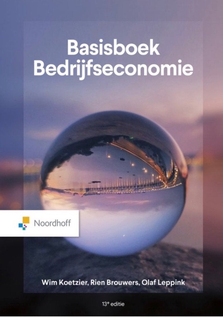 Basisboek Bedrijfseconomie, Verzenden, HBO, Zo goed als nieuw, Wim Koetzier, Rien Brouwers, Olaf Leppink