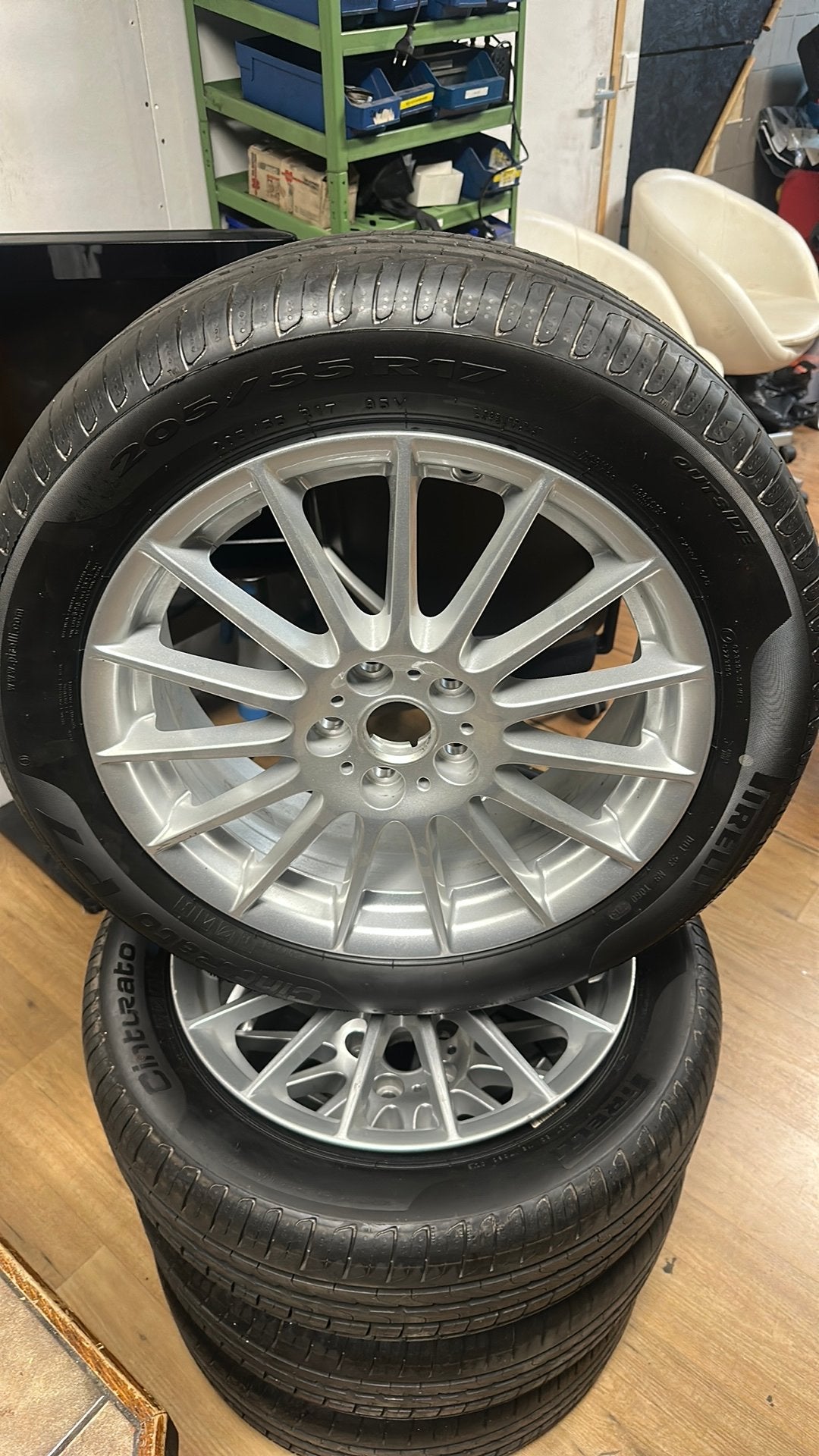 Jaguar, Ford en Volvo 205-55-R17 Pirelli zomer, Ophalen, Gebruikt, 17 inch, 205 mm