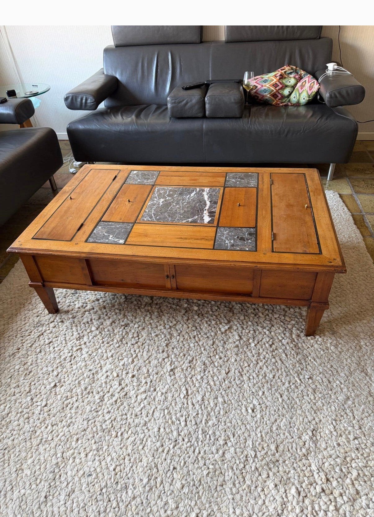 Kersen houten tafel, Gebruikt, 100 tot 150 cm, Kersenhout, 50 tot 100 cm