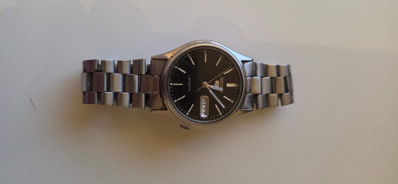 Seiko 5 7S26-3100, Sieraden, Tassen en Uiterlijk, Horloges | Heren, Gebruikt, Staal, Polshorloge, Ophalen of Verzenden